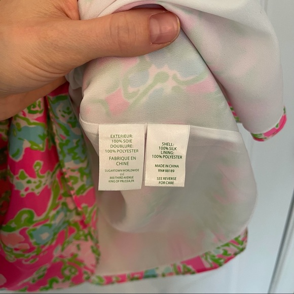 Lilly Pulitzer silk tank dress, Flamingo Pink Southern Charm - Picture 6 of 8